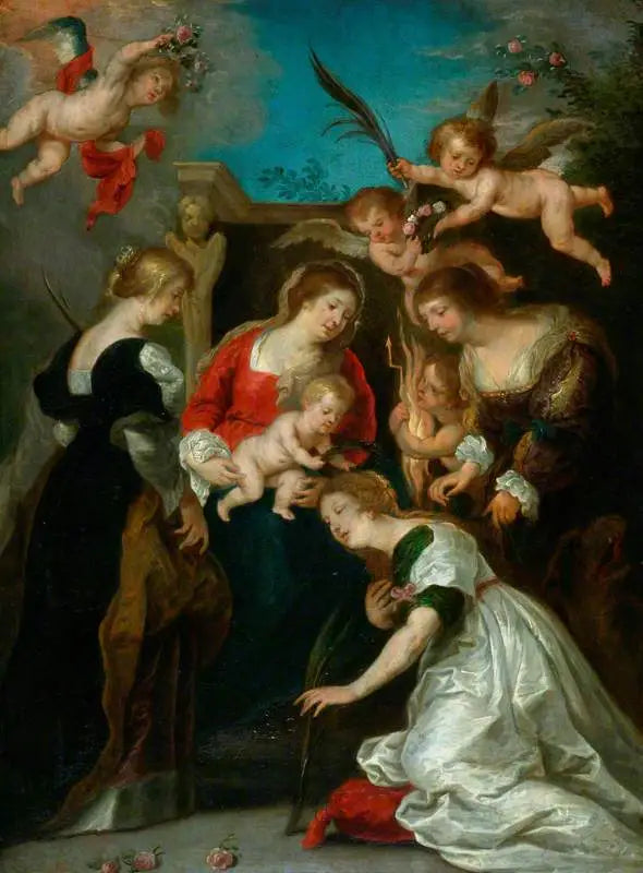 Die mystische Heiratszeremonie der heiligen Katharina - Peter Paul Rubens