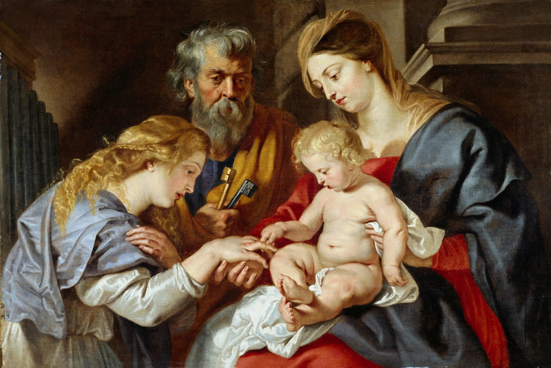 Die mystische Heiratszeremonie der heiligen Katharina - Peter Paul Rubens