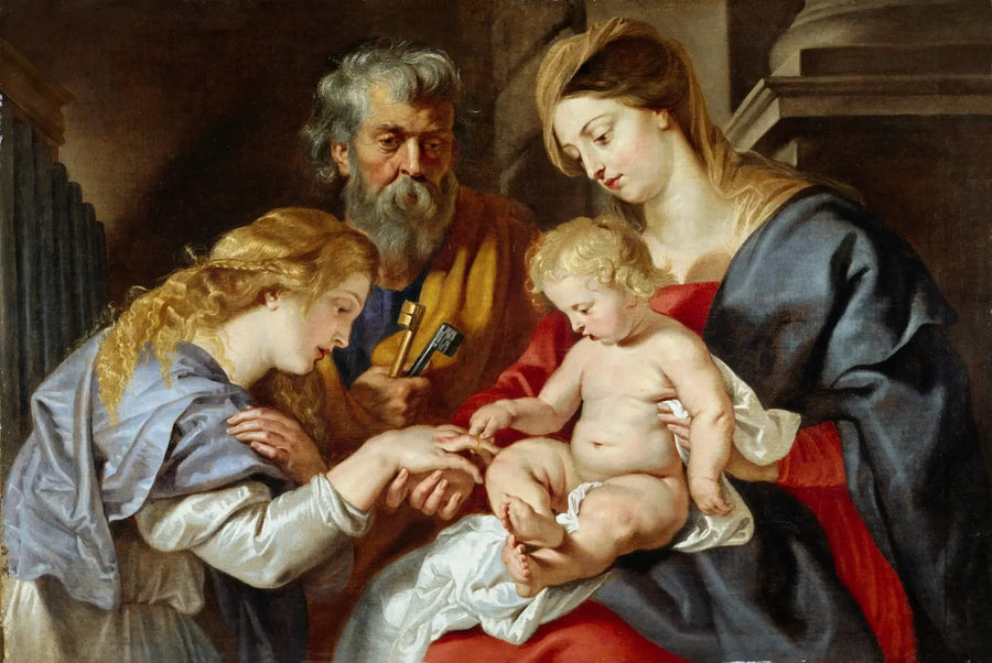 Die mystische Heiratszeremonie der heiligen Katharina - Peter Paul Rubens