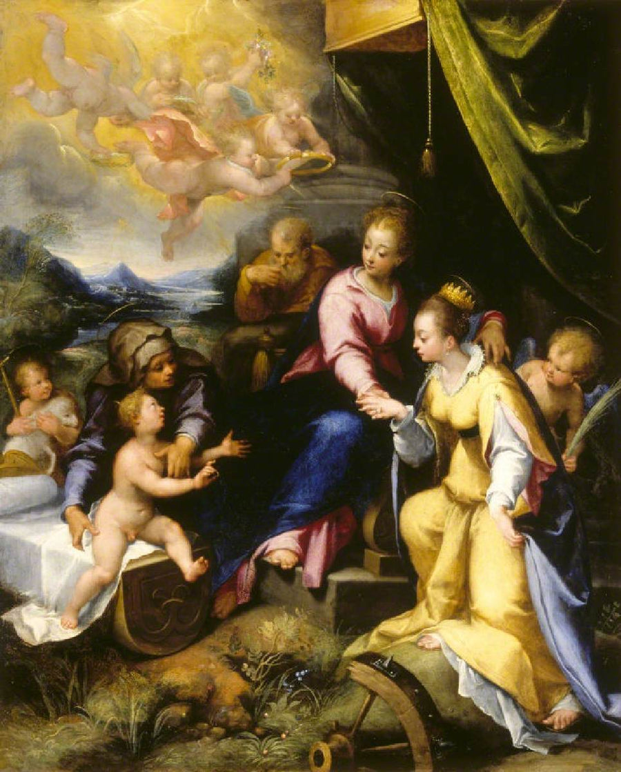 Die mystische Hochzeit der Heiligen Katharina von Siena - Denis Calvaert