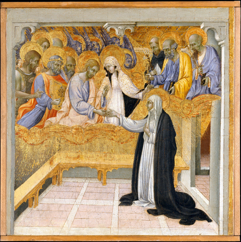 Die mystische Hochzeit der Heiligen Katharina von Siena - Giovanni di Paolo