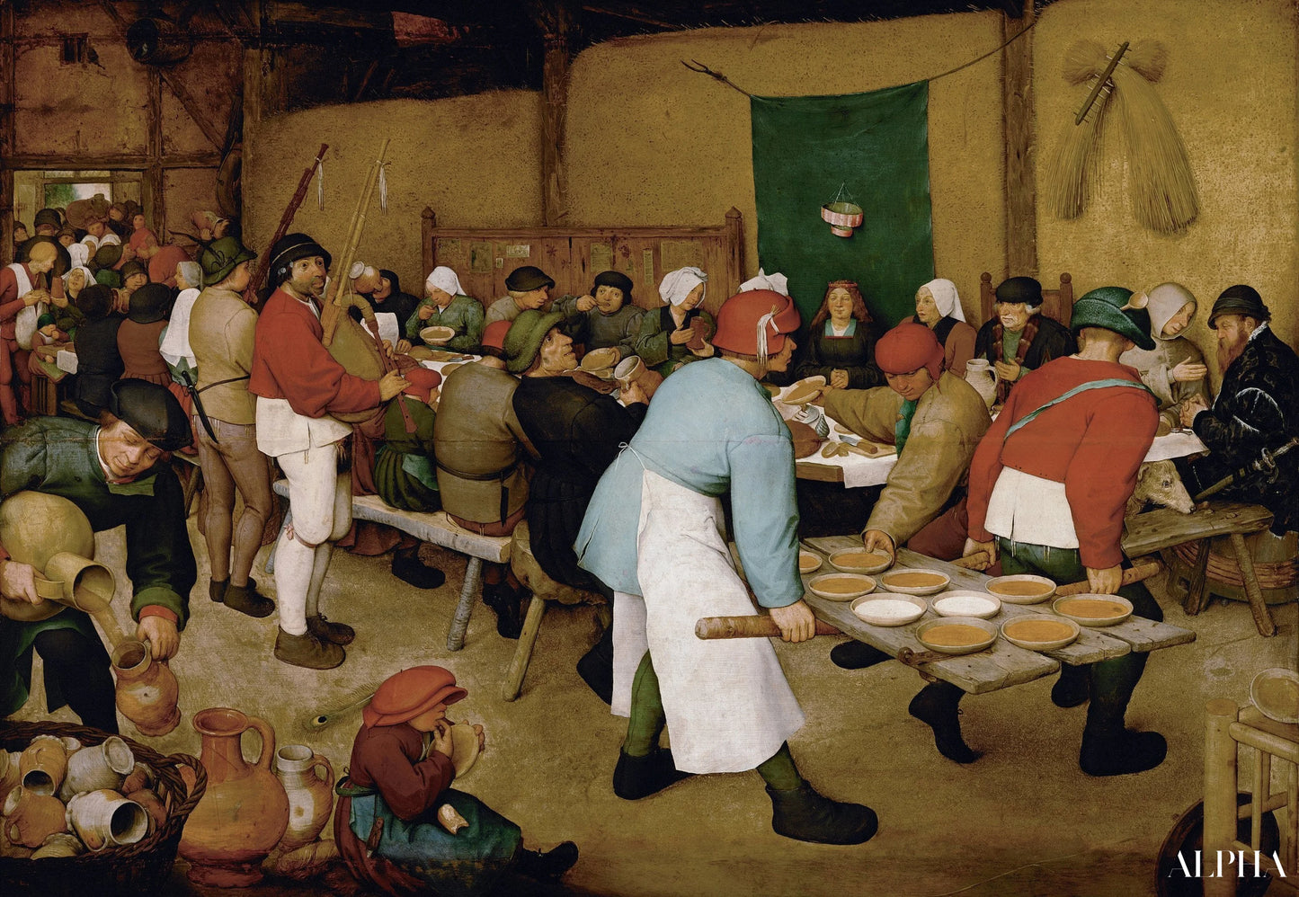 Le mariage paysan - Pieter Brueghel l'Ancien - Reproductions de tableaux et peintures haut de gamme