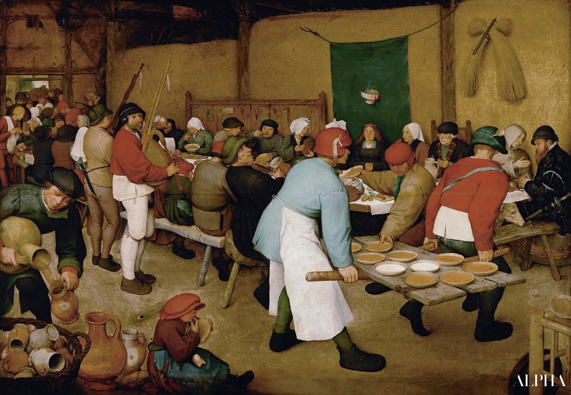 Le mariage paysan - Pieter Brueghel l'Ancien - Reproductions de tableaux et peintures haut de gamme