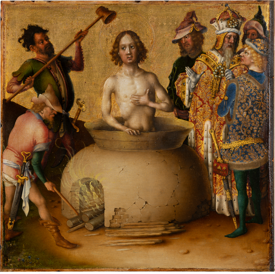 Das Martyrium der Apostel: Das Martyrium des heiligen Johannes Evangelist - Stefan Lochner