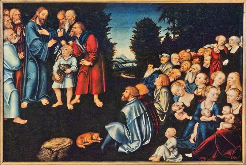 Das Wunder der fünf Brote und zwei Fische - Lucas Cranach der Ältere