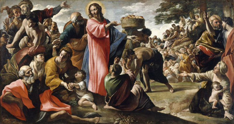 Das Wunder der Brote und Fische - Giovanni Lanfranco