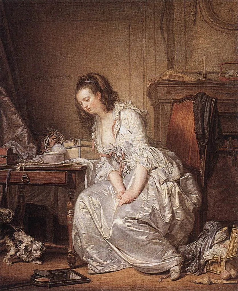 Der zerbrochene Spiegel - Jean-Baptiste Greuze