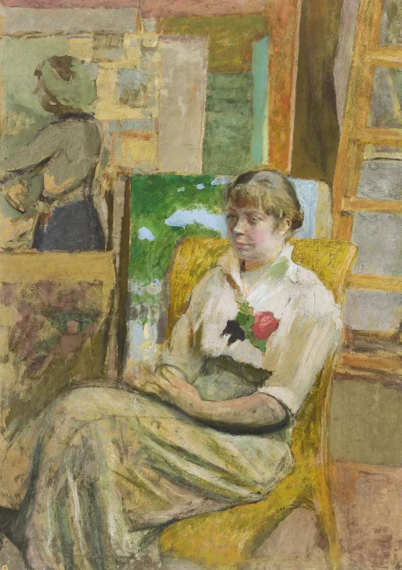 Das Modell mit der Rose - Édouard Vuillard