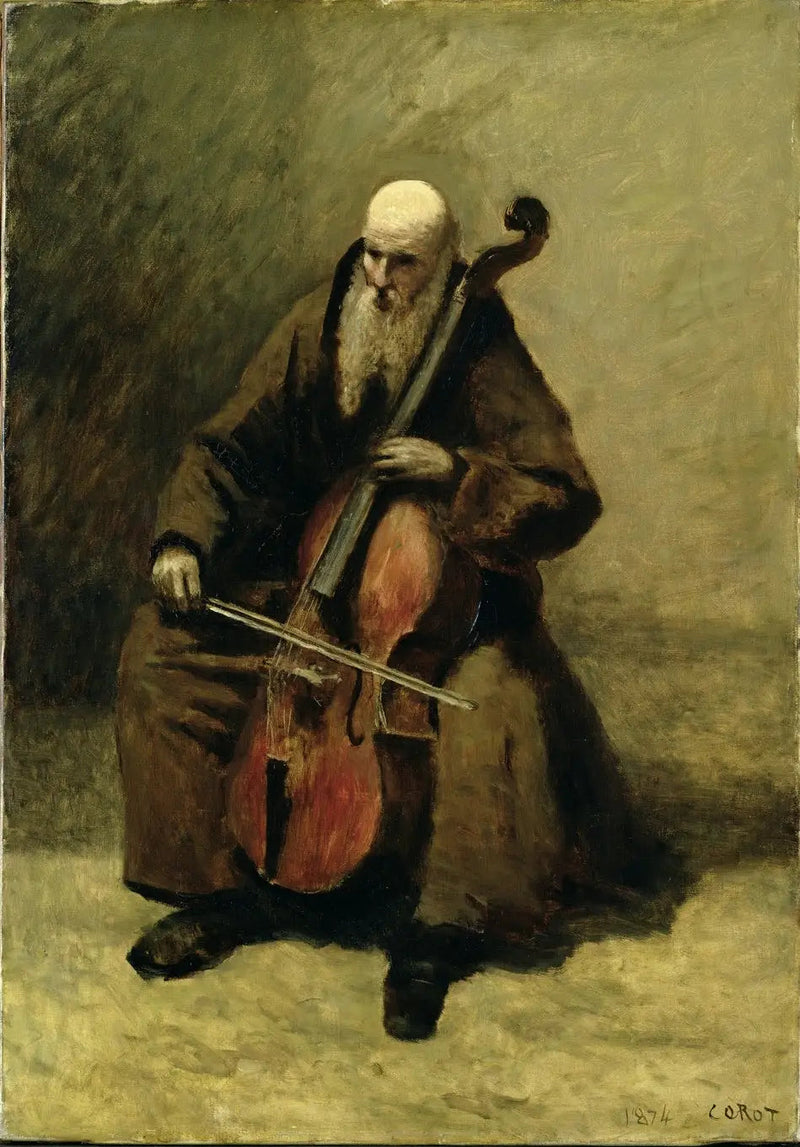 Der Mönch mit dem Violoncello - Jean-Baptiste Camille Corot