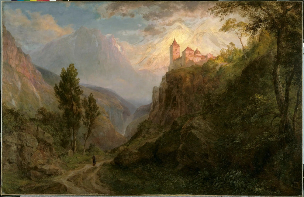 Le monastère de San Pedro (Notre-Dame des Neiges) - Frederic Edwin Church image 1 tableau peint à l’huile sur toile