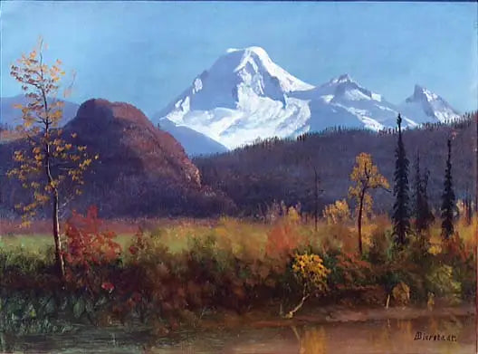 Der Mount Baker vom Fraser-Fluss aus - Albert Bierstadt