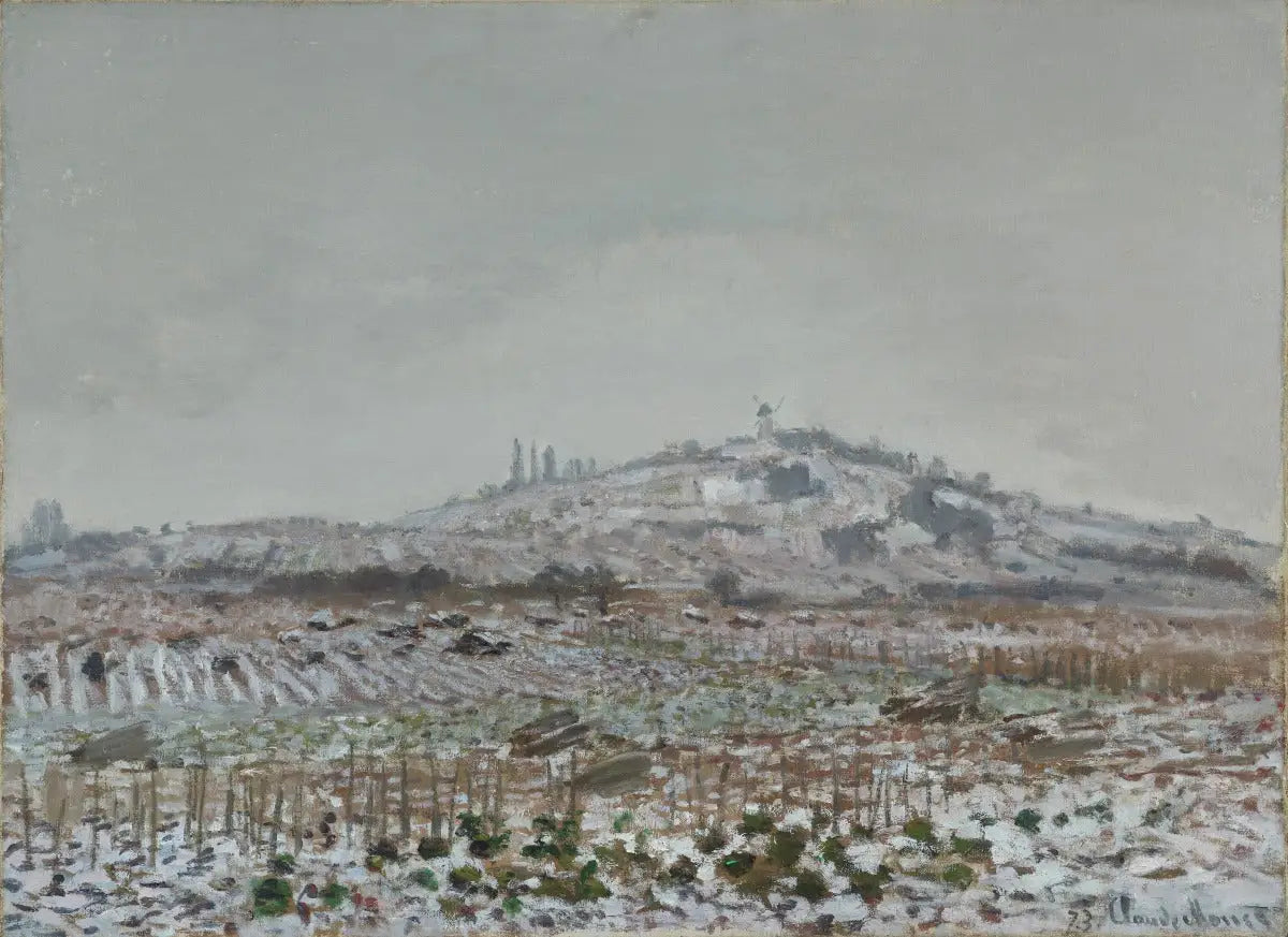 Le Moulin d'Orgemont, neige - Claude Monet image 1 copie de tableau peinte à la main
