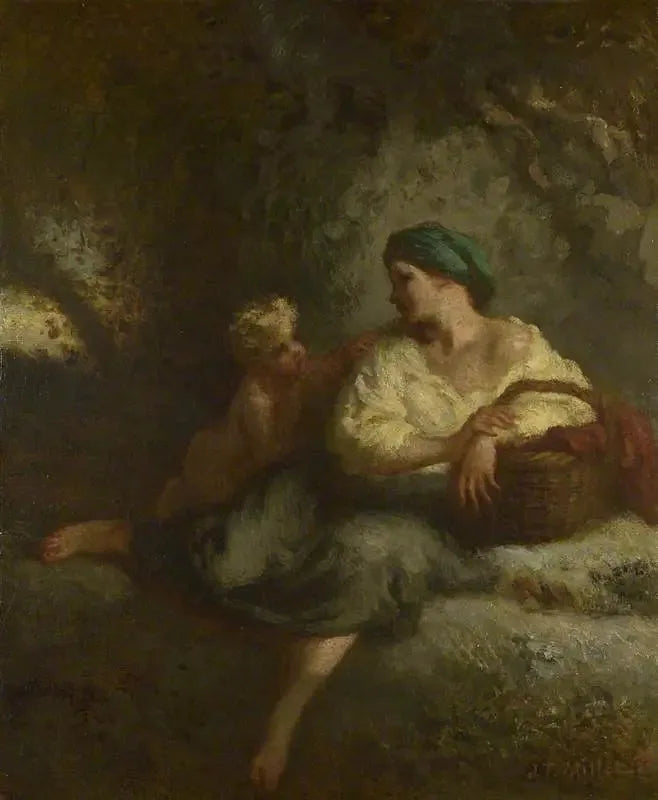 Das Flüstern - Jean-François Millet