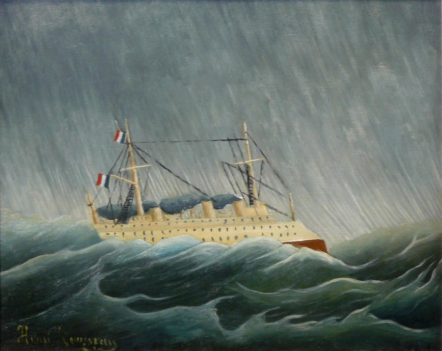 Das Schiff im Sturm - Henri Rousseau