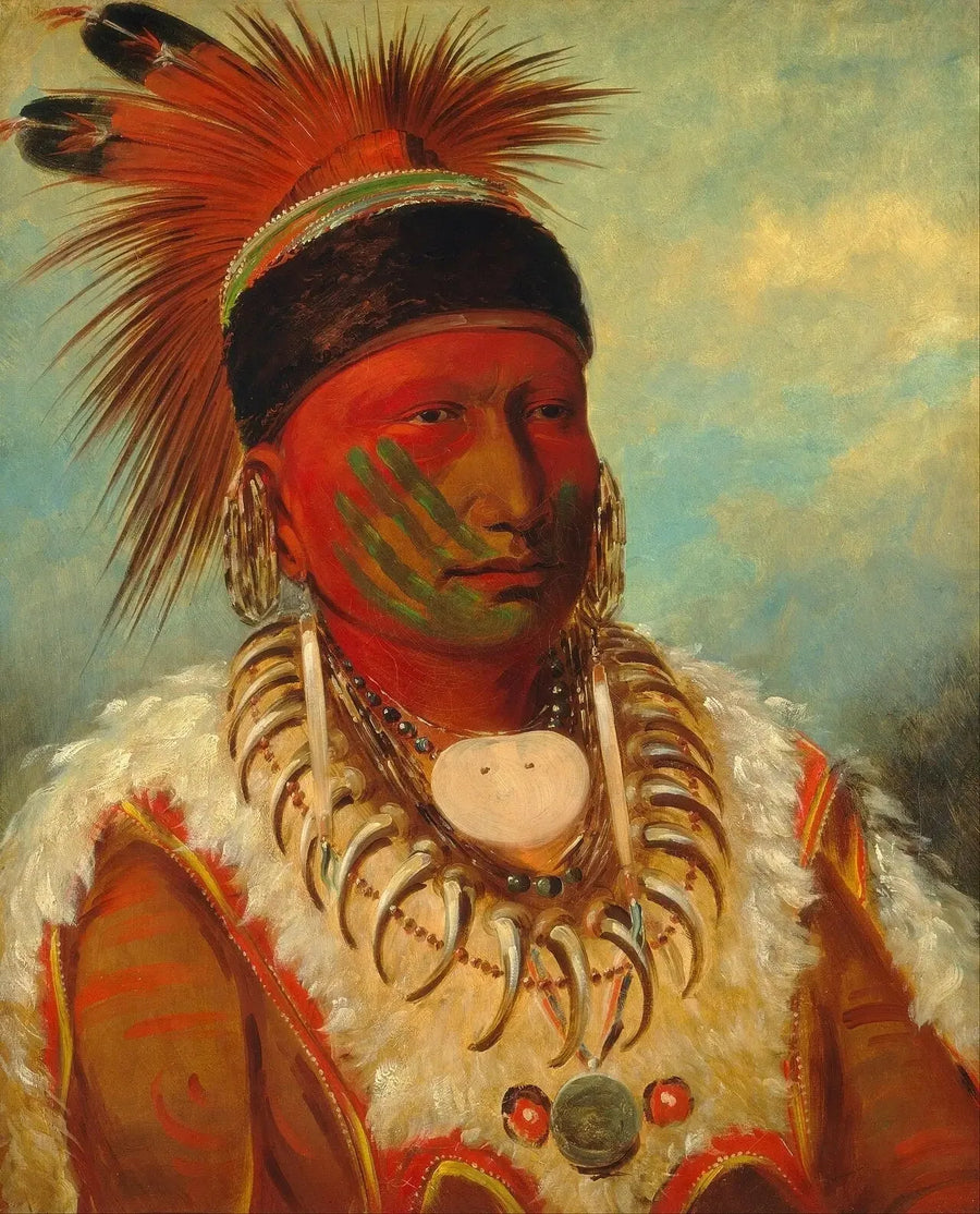 Der Weiße Wolke, Anführer der Iowas - George Catlin