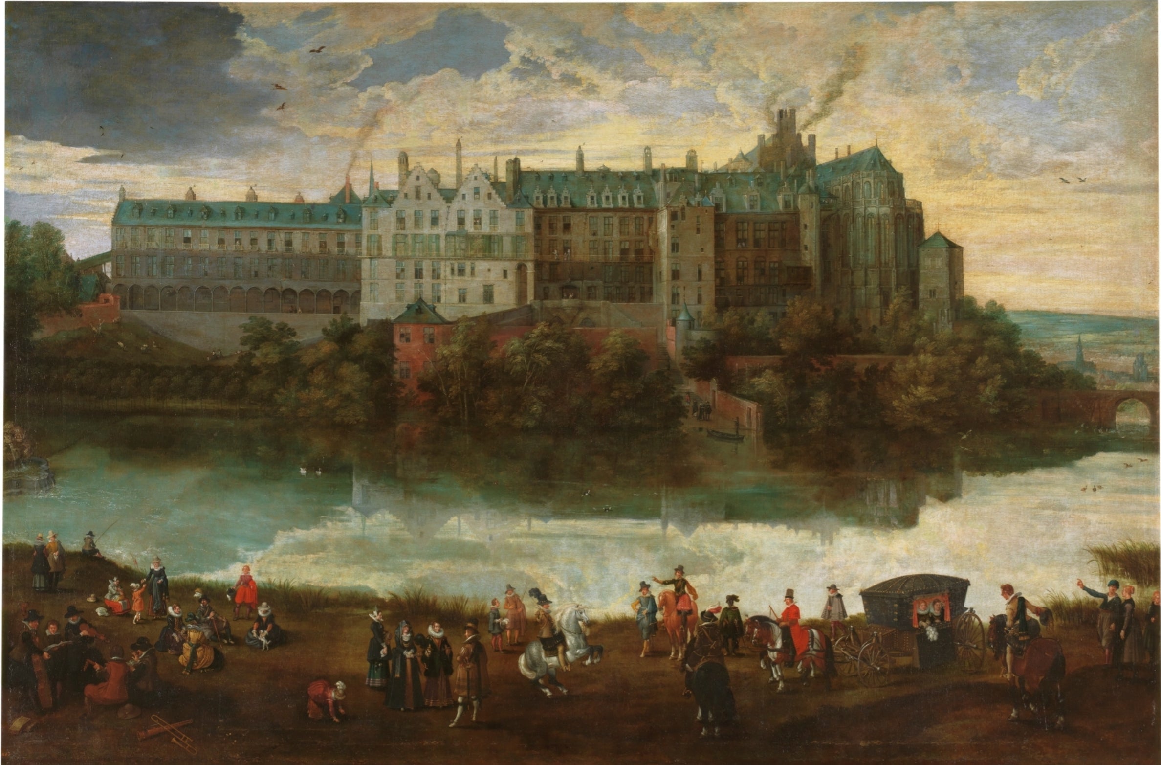 Le palais de Coudenberg - Jan Brueghel l'Ancien image 1 reproduction artisanale de tableau