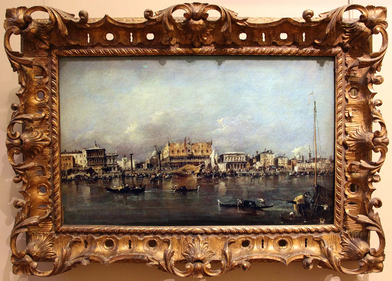 Der Dogenpalast von Venedig gesehen vom Markusbecken - Francesco Guardi