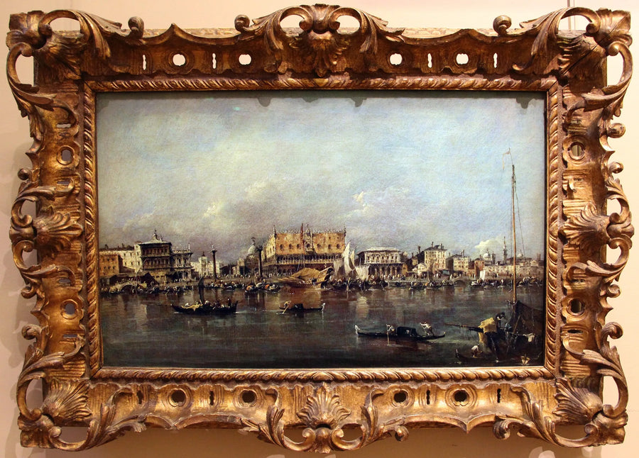 Der Dogenpalast von Venedig gesehen vom Markusbecken - Francesco Guardi