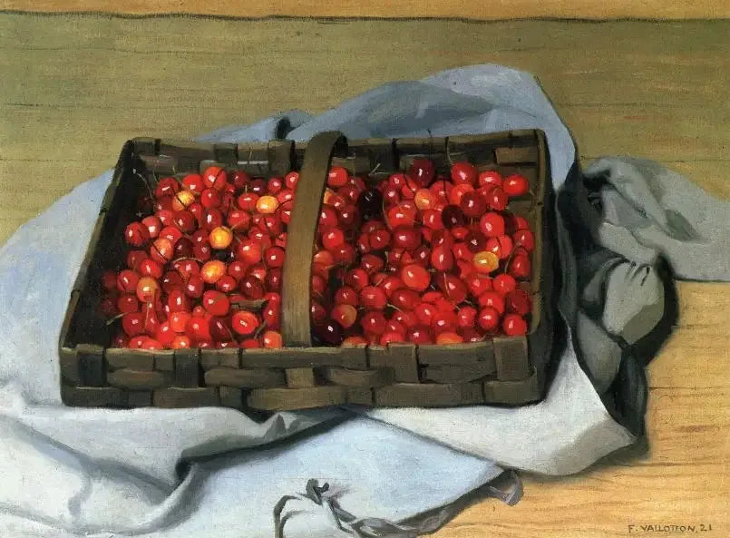 Das Körbchen mit Kirschen - Félix Vallotton