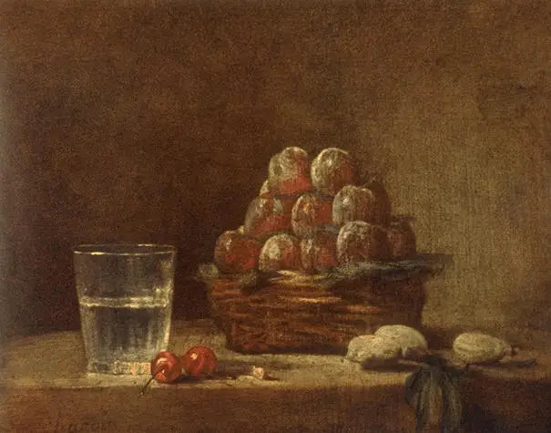 Der Pflaumenkorb - Jean Simeón Chardin