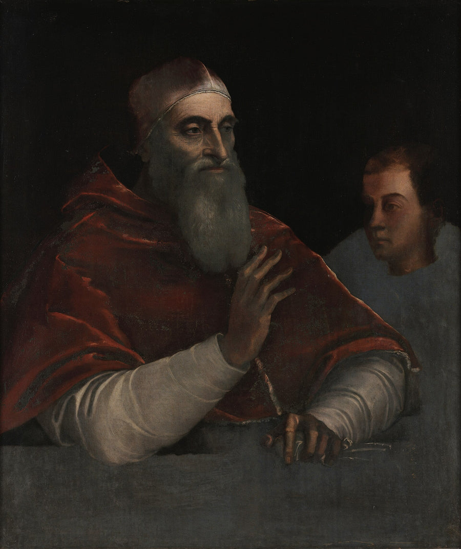 Papst Paul III mit einem Neffen - Sebastiano del Piombo