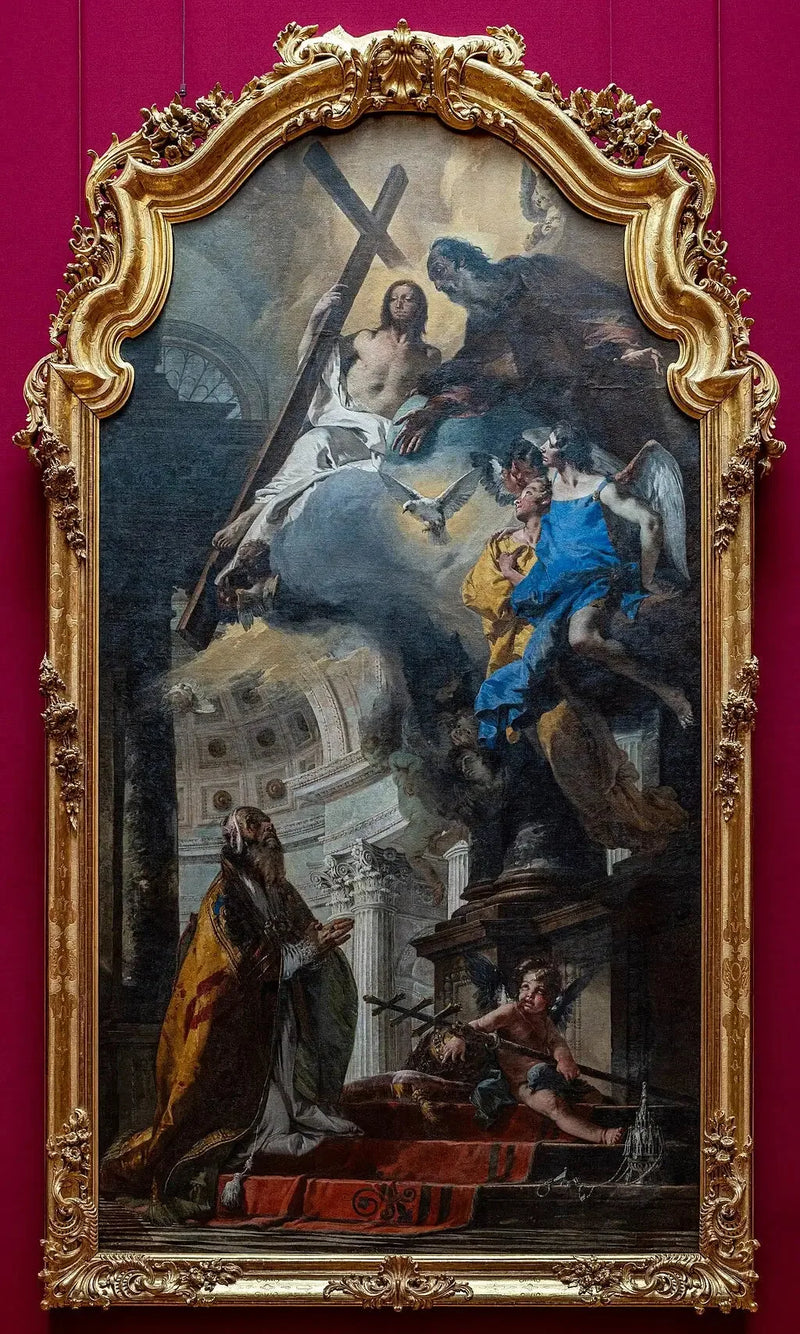 Der Papst Heiliger Clemens verehrend die Dreifaltigkeit - Giovanni Battista Tiepolo
