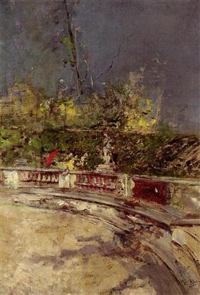 Der rote Regenschirm - Giovanni Boldini