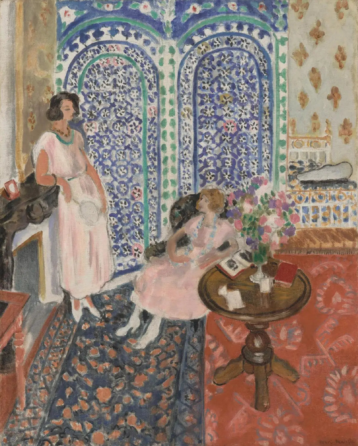 Reproduction du tableau « Le Paravent mauresque - Henri Matisse » par Alpha Reproduction en peinture à l’huile