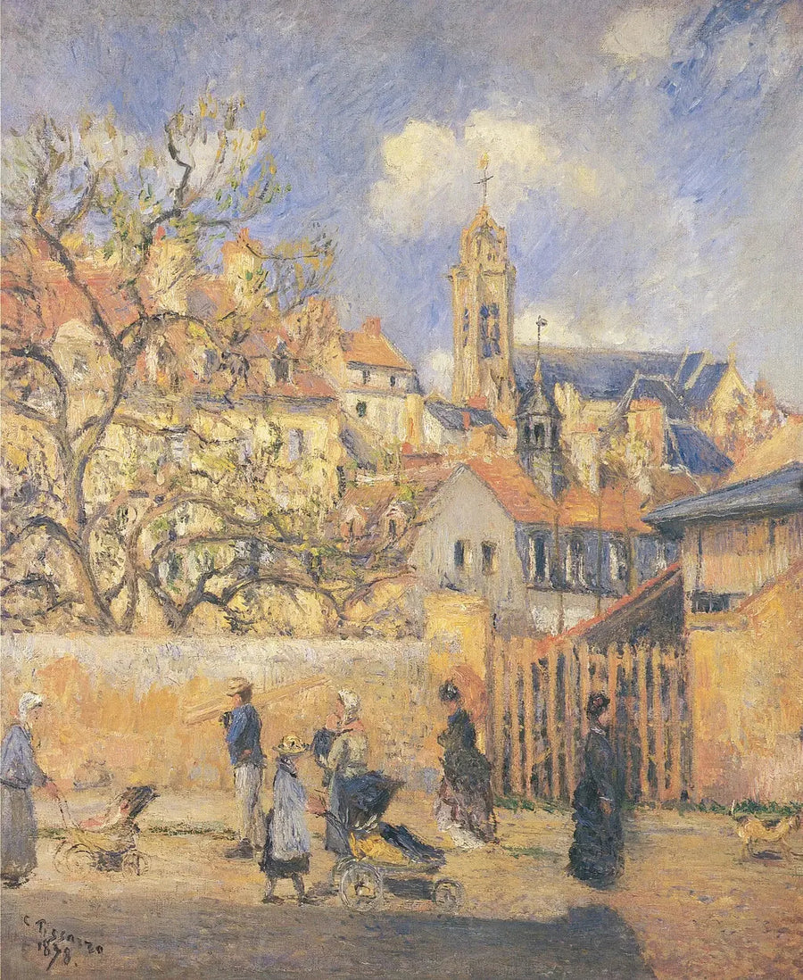 Der Wagenpark, Pontoise - Camille Pissarro