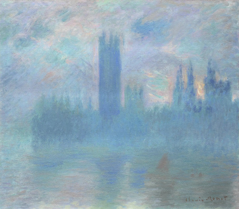 Das Parlament von London - Claude Monet