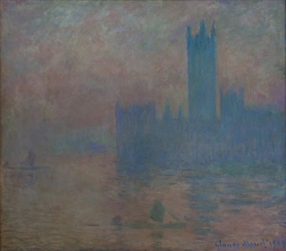 Le Parlement de Londres, effet de brouillard - Claude Monet image 1 reproduction de peinture à l’huile