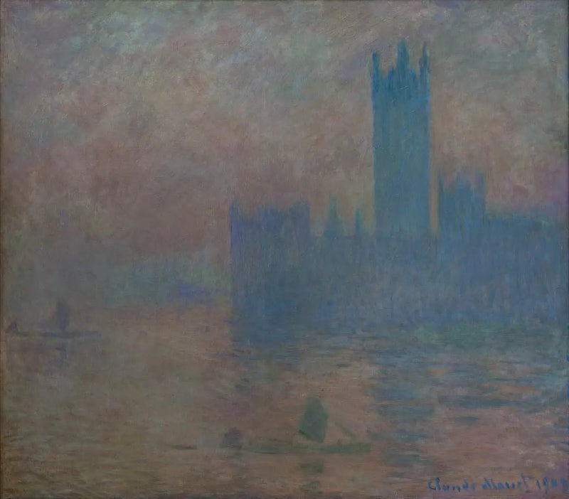 Das Parlament von London, Nebeleffekt - Claude Monet