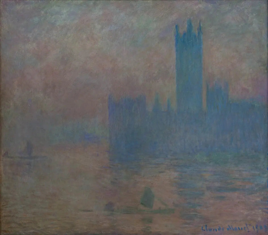 Das Parlament von London, Nebeleffekt - Claude Monet