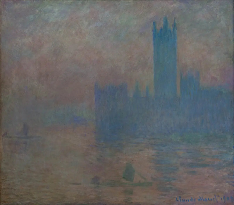 Das Parlament von London, Nebeleffekt - Claude Monet