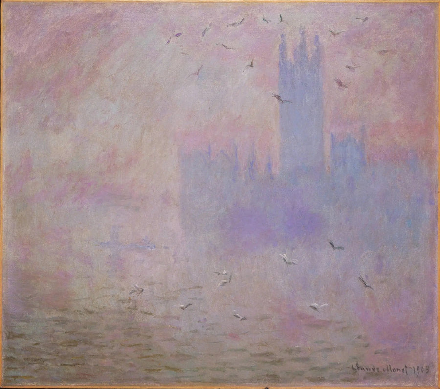 Das Parlament, die Möwen - Claude Monet