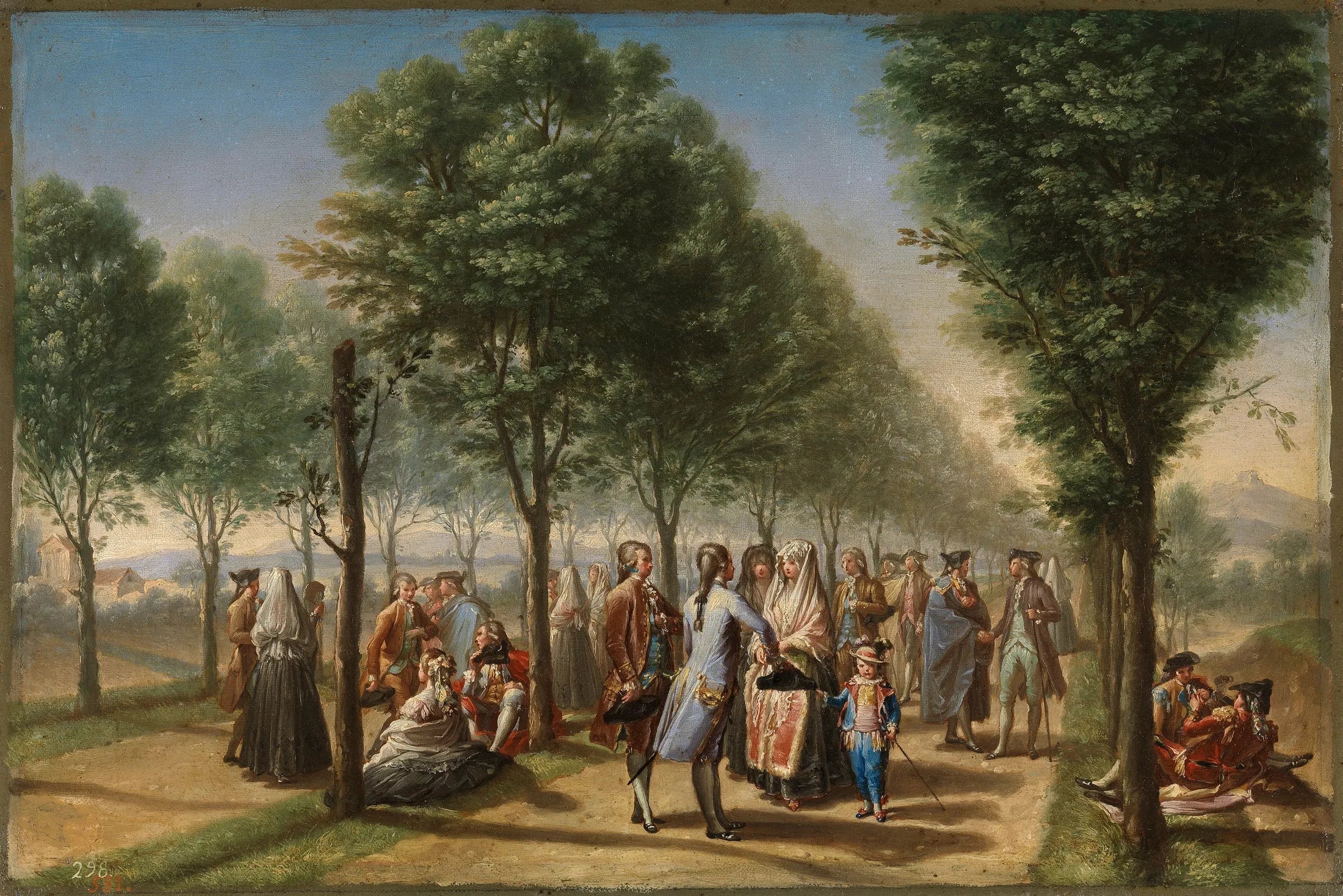 Le Paseo de las Delicias - Francisco Bayeu image 1 reproduction d’œuvre d’art à l’huile