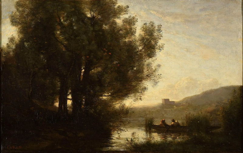 Der Flussüberquerung - Jean-Baptiste Camille Corot