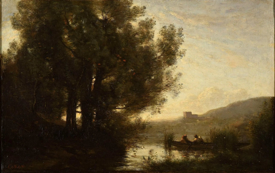 Der Flussüberquerung - Jean-Baptiste Camille Corot
