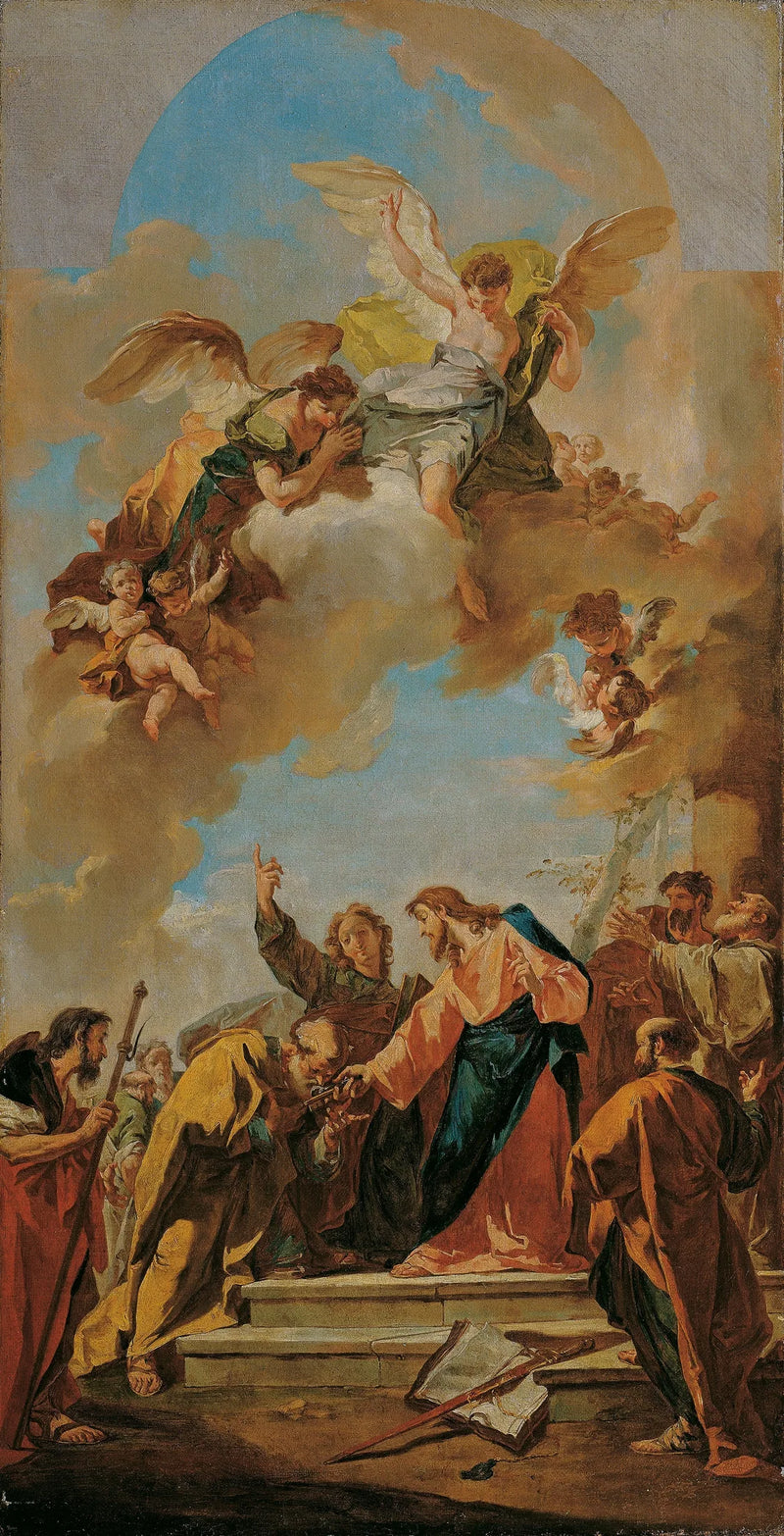 Der Durchgang der Schlüssel an Peter - Giovanni Battista Pittoni