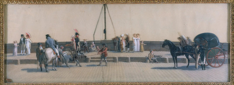 Der Übergang der Royal-Brücke, um 1800 - Louis-Léopold Boilly