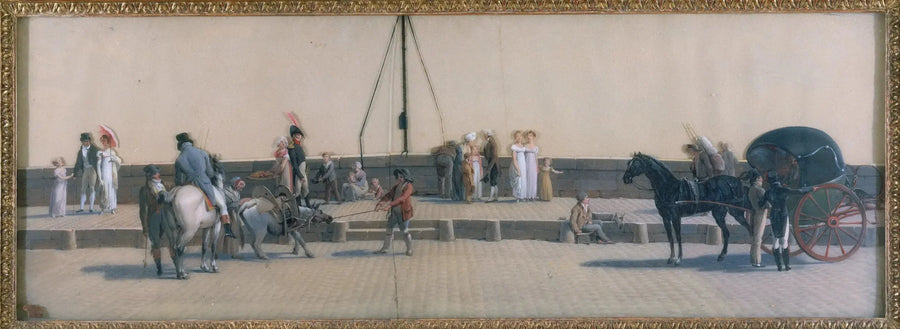 Der Übergang der Royal-Brücke, um 1800 - Louis-Léopold Boilly