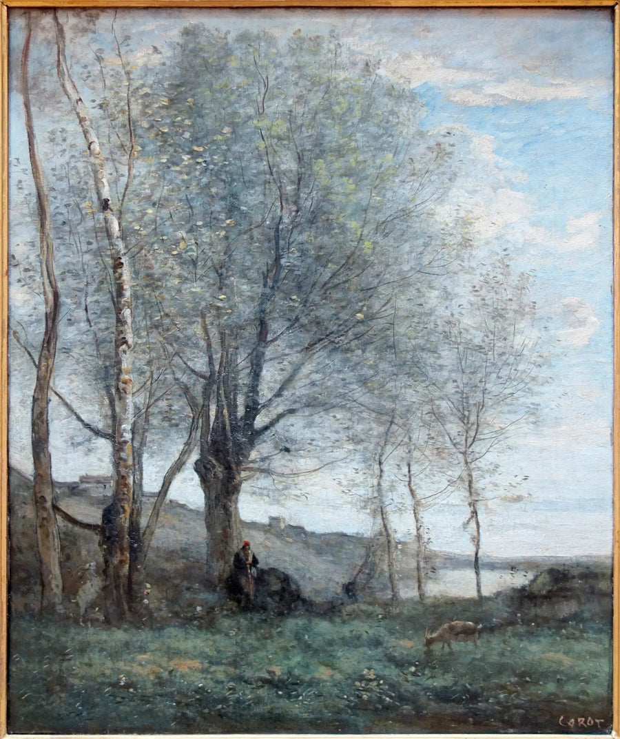 Der Hirte mit den zwei Ziegen - Jean-Baptiste Camille Corot
