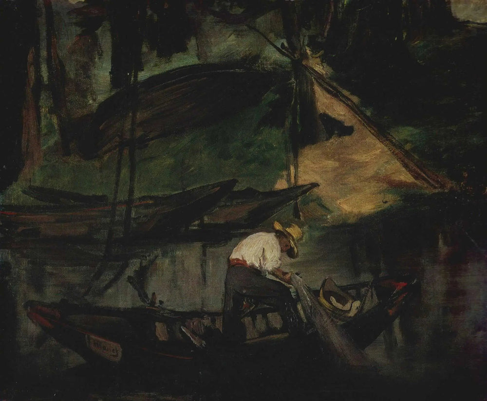 Le pêcheur - Édouard Manet image 1 reproduction artisanale de tableau