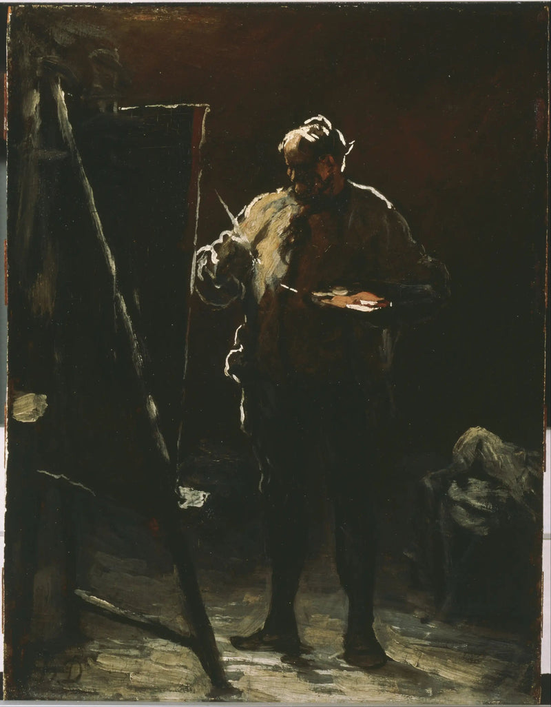 Der Maler an seinem Staffelei - Honoré Daumier