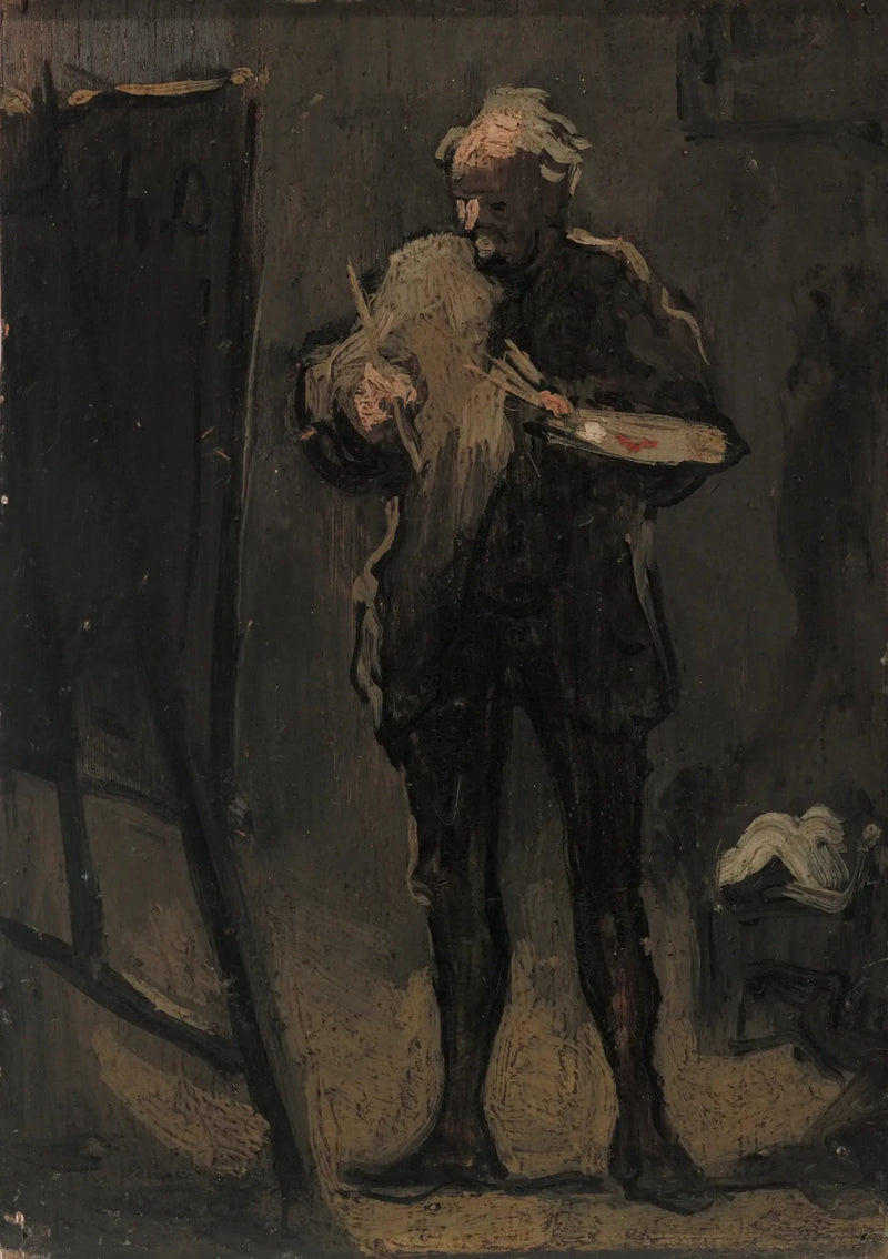 Der Maler vor seinem Gemälde - Honoré Daumier