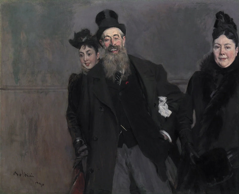 Der Maler John Lewis Brown mit seiner Frau und seiner Tochter - Giovanni Boldini
