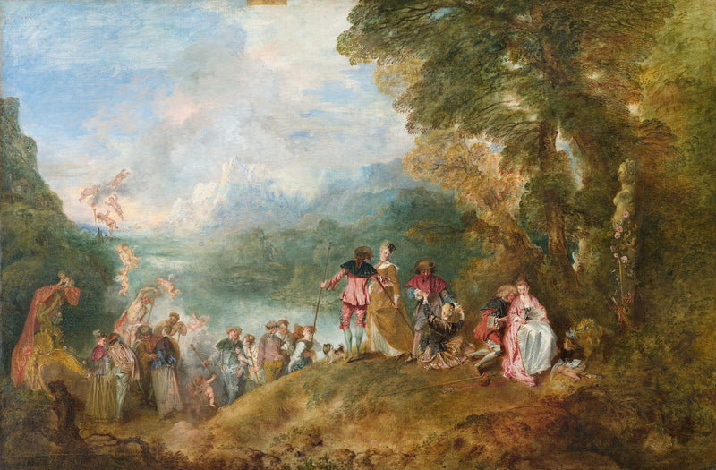Die Wallfahrt nach der Insel Cythera - Antoine Watteau