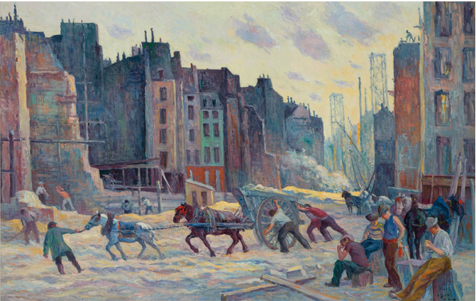 Das Durchbohren der Rue Réaumur - Maximilien Luce