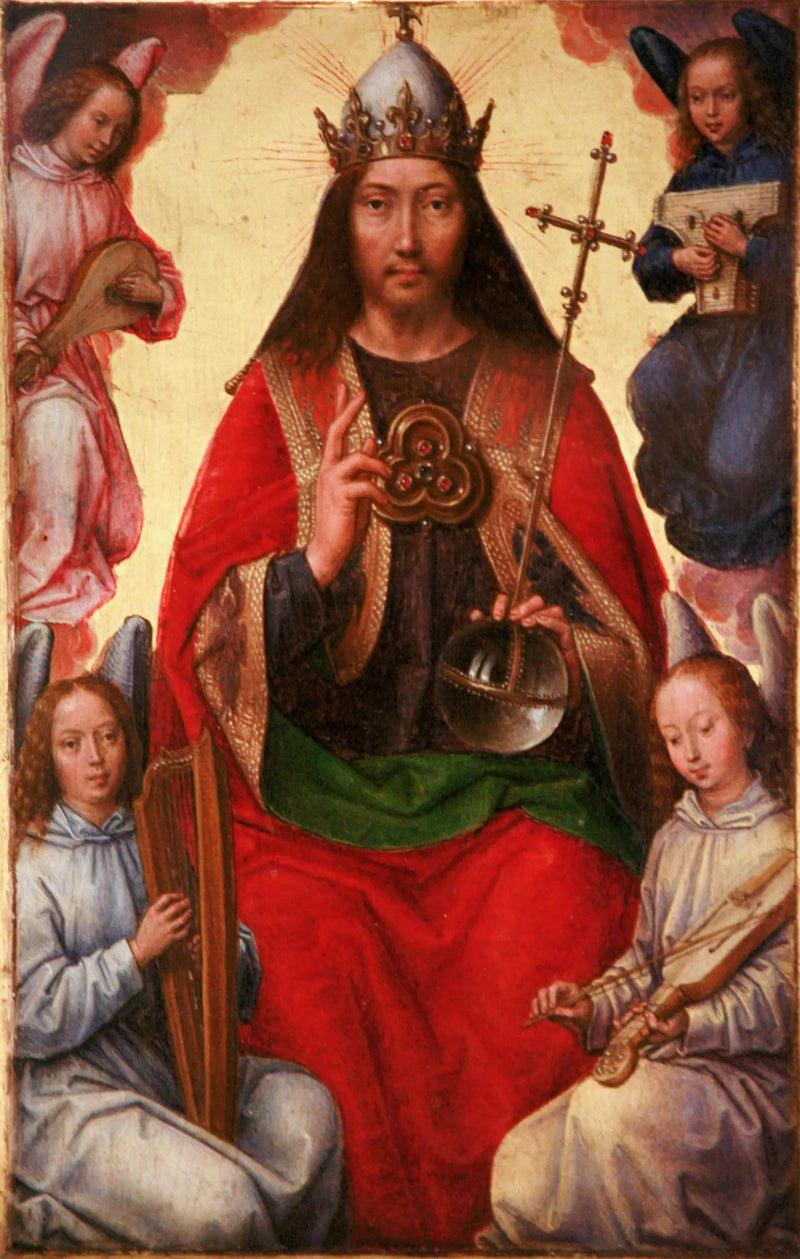Der ewige Vater umgeben von Engeln - Hans Memling