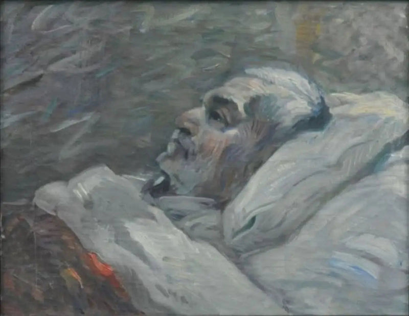 Der Vater auf dem Krankenbett I - Franz Marc